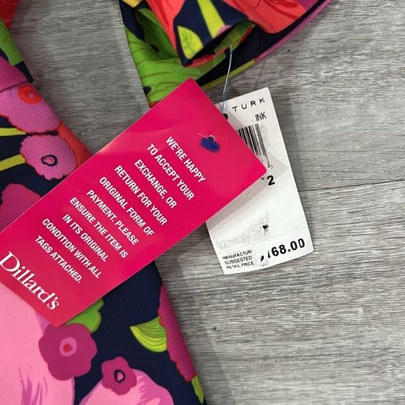 Trina Turk NWT Kanan Square Neck Ruffle Sleeve Shift Dress - Picture 4 of 9